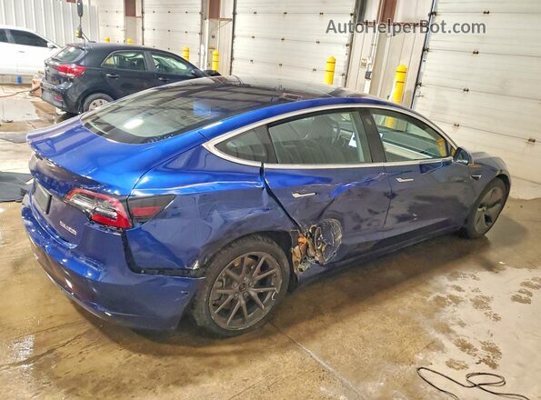 5YJ3E1EB0KF437340 2019 TESLA MODEL Blue Հետևի աջ