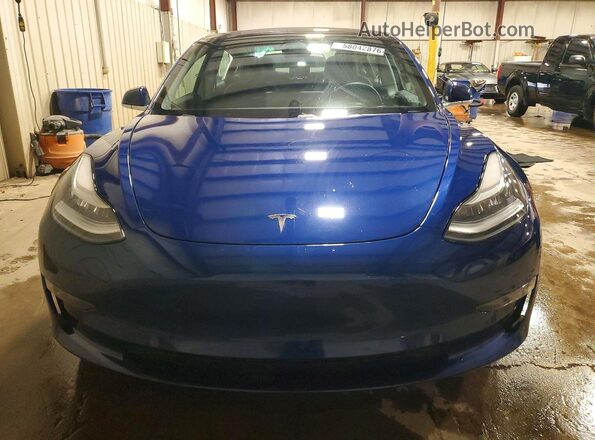 5YJ3E1EB0KF437340 2019 TESLA MODEL Blue Դիմացի տեսք