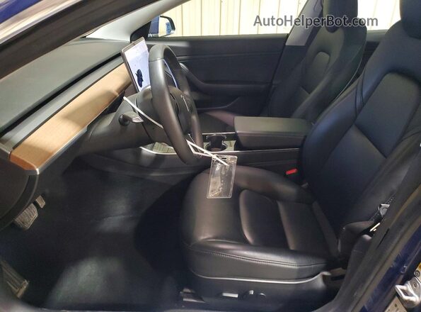 5YJ3E1EB0KF437340 2019 TESLA MODEL Blue Սալոնի դիմացի տեսք