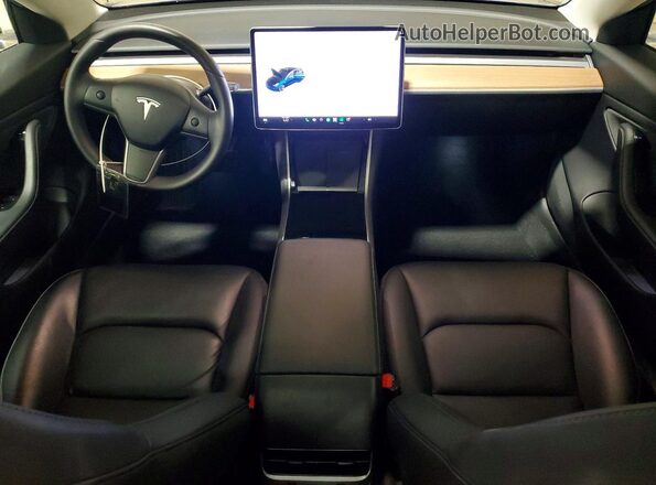 5YJ3E1EB0KF437340 2019 TESLA MODEL Blue Առջևի վահանակի տեսք
