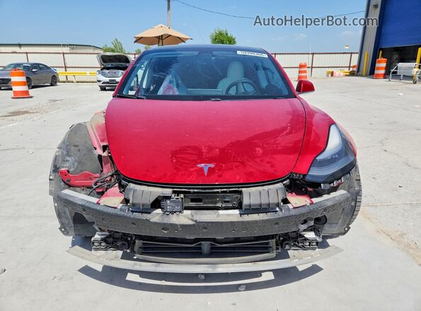 5YJ3E1EB0LF646644 2020 TESLA MODEL Red Դիմացի տեսք