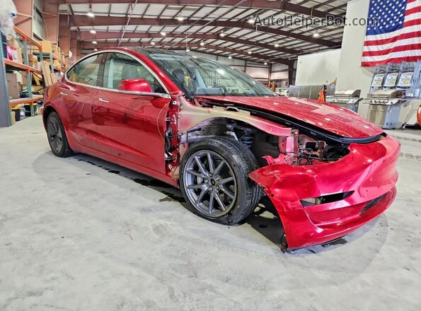 5YJ3E1EB0LF664190 2020 TESLA MODEL Красный Передняя правая четверть