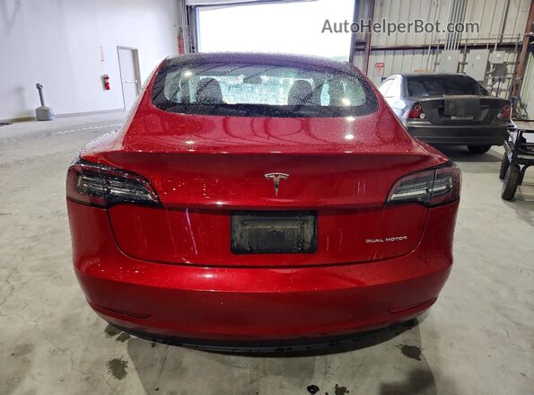 5YJ3E1EB0LF664190 2020 TESLA MODEL Красный Вид сзади