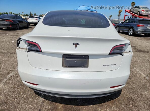 5YJ3E1EB0LF790808 2020 TESLA MODEL Белый Вид сзади