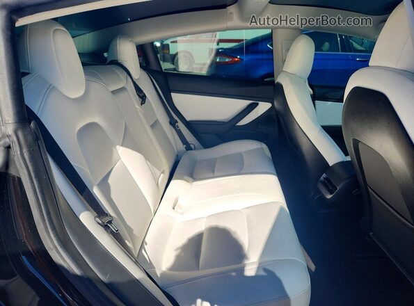 5YJ3E1EB0MF858624 2021 TESLA MODEL Black Rear seats view