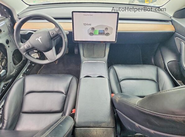 5YJ3E1EB0MF859580 2021 TESLA MODEL Серый Вид панели приборов