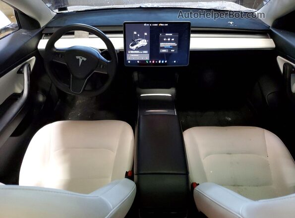 5YJ3E1EB0MF860325 2021 TESLA MODEL Белый Вид панели приборов