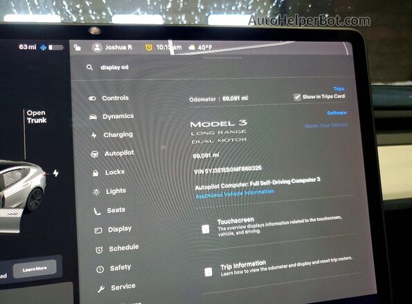 5YJ3E1EB0MF860325 2021 TESLA MODEL Белый Вид щитка приборов