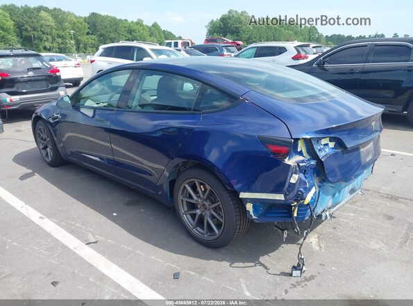 5YJ3E1EB0MF974129 2021 TESLA MODEL 3 Синий Задняя левая четверть