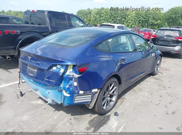 5YJ3E1EB0MF974129 2021 TESLA MODEL 3 Синий Задняя правая четверть