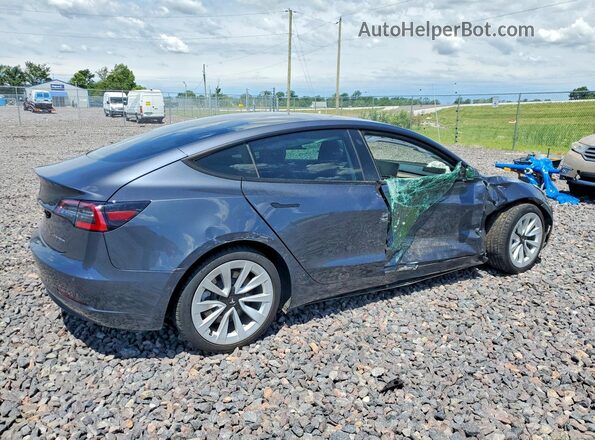 5YJ3E1EB0MF983543 2021 TESLA MODEL Серый Задняя правая четверть