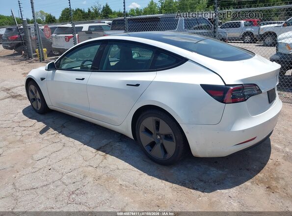 5YJ3E1EB0NF122252 2022 TESLA MODEL 3 White Tył lewy