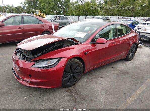 5YJ3E1EB0RF730973 2024 TESLA MODEL 3 Burgundy Front left