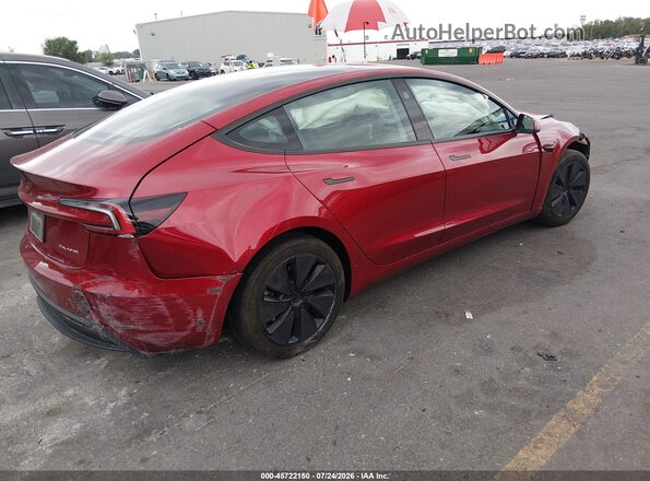 5YJ3E1EB0RF730973 2024 TESLA MODEL 3 Burgundy Rear right