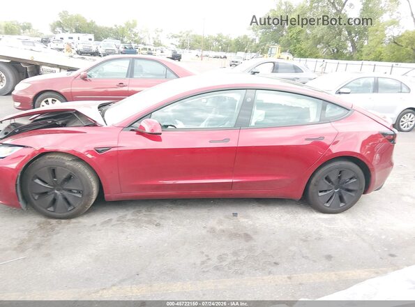 5YJ3E1EB0RF730973 2024 TESLA MODEL 3 Burgundy Rear interior view