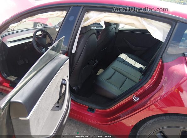 5YJ3E1EB0RF732691 2024 TESLA MODEL 3 Red Widok naklejki z numerem VIN