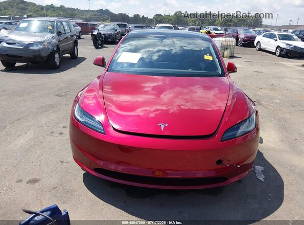 5YJ3E1EB0RF732691 2024 TESLA MODEL 3 Red Widok z tyłu