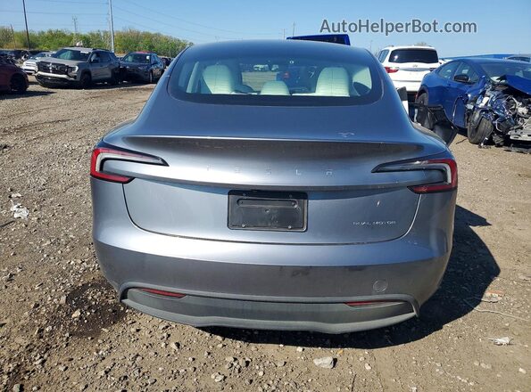 5YJ3E1EB0SF875016 2025 TESLA MODEL Silver უკანა ხედი