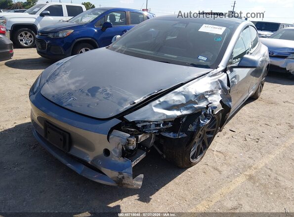 5YJ3E1EB0SF993292 2025 TESLA MODEL 3 Gray Widok z przodu
