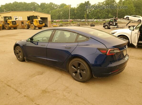 5YJ3E1EB1MF012938 2021 TESLA MODEL Blue Հետևի ձախ