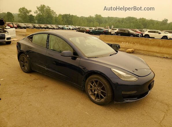 5YJ3E1EB1MF012938 2021 TESLA MODEL Blue Առջևի աջ