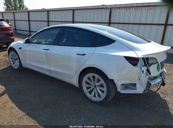5YJ3E1EB1MF050475 2021 TESLA MODEL 3 White Tył lewy