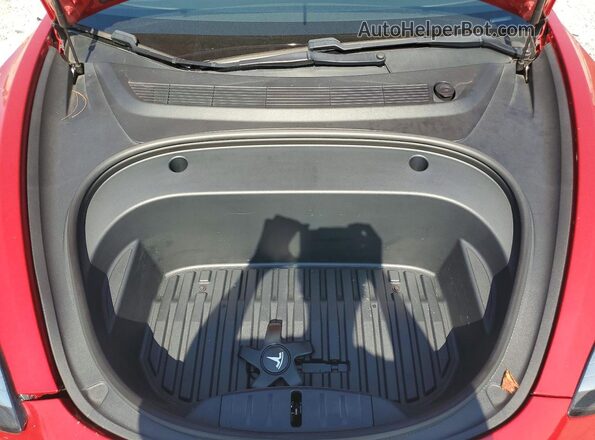 5YJ3E1EB1MF862391 2021 TESLA MODEL Red Widok wnętrza z tyłu