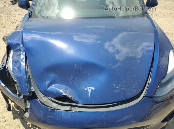 5YJ3E1EB1NF104147 2022 TESLA MODEL Blue Սալոնի հետևի տեսք