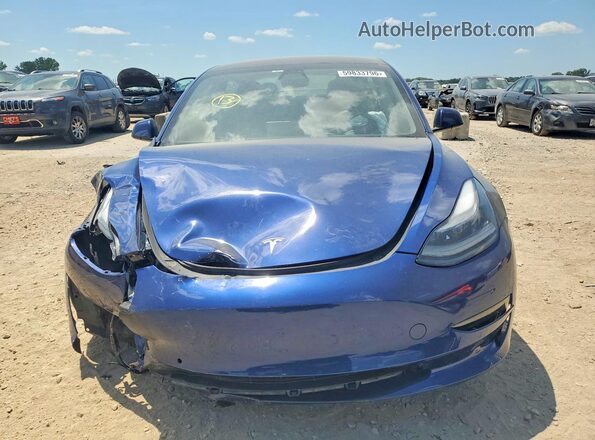 5YJ3E1EB1NF104147 2022 TESLA MODEL Blue Դիմացի տեսք