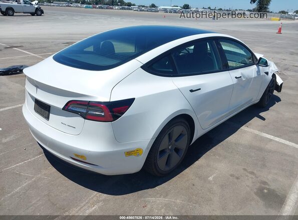 5YJ3E1EB1NF202739 2022 TESLA MODEL 3 Белый Задняя правая четверть