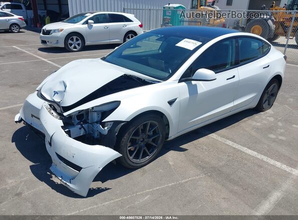 5YJ3E1EB1NF202739 2022 TESLA MODEL 3 Белый Передняя левая четверть