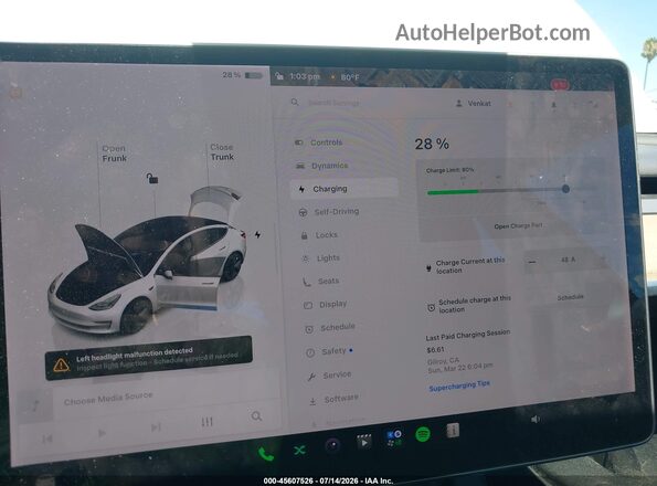 5YJ3E1EB1NF202739 2022 TESLA MODEL 3 Белый 