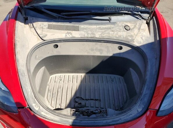 5YJ3E1EB1NF273763 2022 TESLA MODEL Red უკანა სალონის ხედი