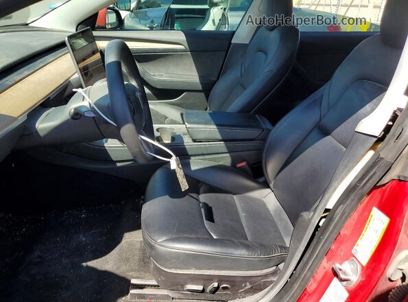 5YJ3E1EB1NF273763 2022 TESLA MODEL Red წინა სალონის ხედი