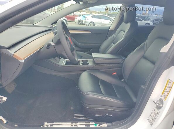 5YJ3E1EB1NF274069 2022 TESLA MODEL White წინა სალონის ხედი