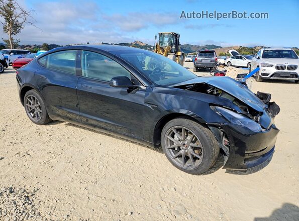5YJ3E1EB1NF351331 2022 TESLA MODEL Черный Передняя правая четверть