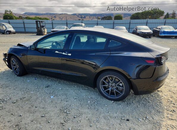 5YJ3E1EB1NF351331 2022 TESLA MODEL Черный Задняя левая четверть