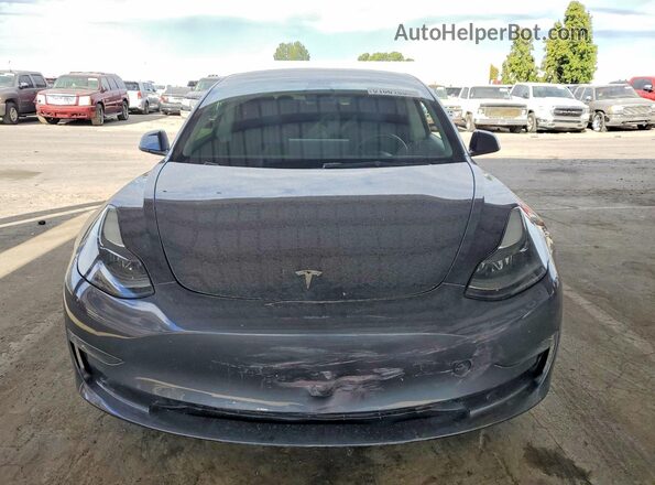 5YJ3E1EB1PF636338 2023 TESLA MODEL Gray Front view