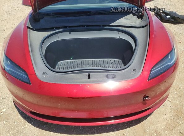 5YJ3E1EB1RF770835 2024 TESLA MODEL Red Вид задньої частини салону