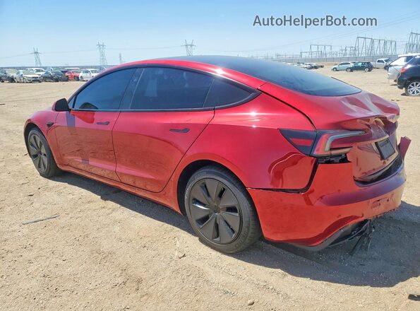 5YJ3E1EB1RF770835 2024 TESLA MODEL Red Задня ліва чверть