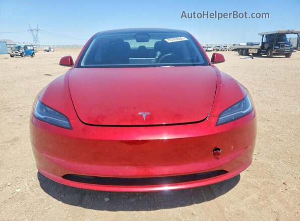 5YJ3E1EB1RF770835 2024 TESLA MODEL Red Вид спереду
