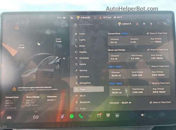 5YJ3E1EB1RF801677 2024 TESLA MODEL Gray Widok zestawu wskaźników