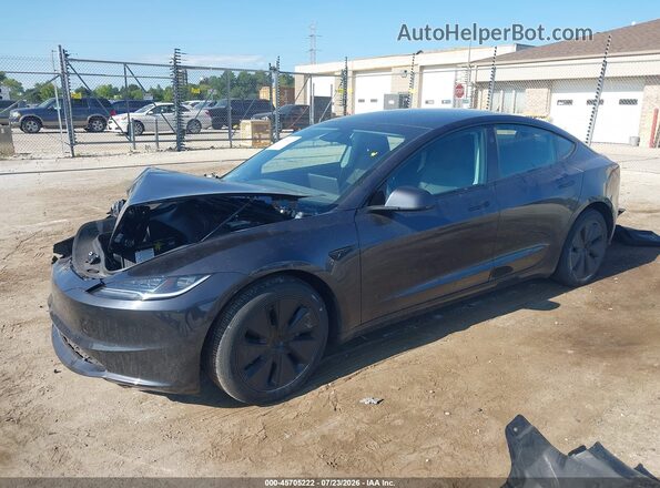 5YJ3E1EB1SF902174 2025 TESLA MODEL 3 Dark Blue Передняя левая четверть