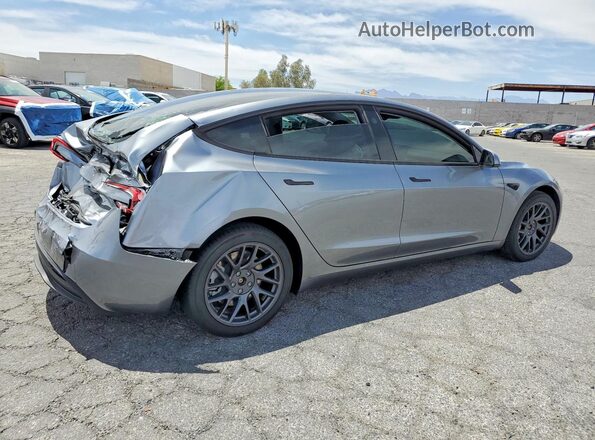 5YJ3E1EB1SF937183 2025 TESLA MODEL Silver Задня права чверть