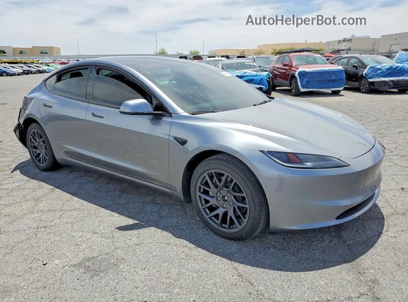 5YJ3E1EB1SF937183 2025 TESLA MODEL Silver Передня права чверть
