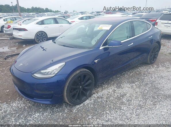 5YJ3E1EB2JF056121 2018 TESLA MODEL 3 Синий Передняя левая четверть