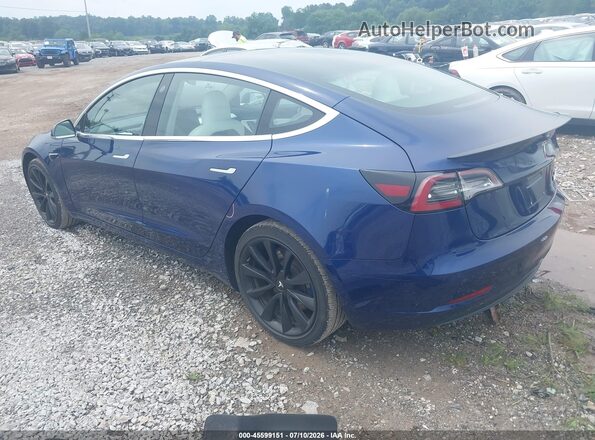 5YJ3E1EB2JF056121 2018 TESLA MODEL 3 Синий Задняя левая четверть