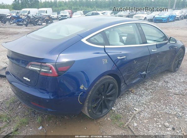 5YJ3E1EB2JF056121 2018 TESLA MODEL 3 Синий Задняя правая четверть
