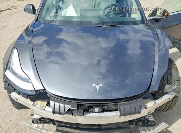 5YJ3E1EB2JF074988 2018 TESLA MODEL Gray უკანა სალონის ხედი