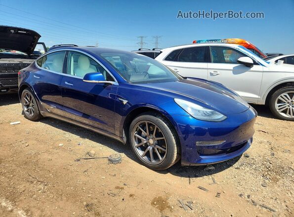 5YJ3E1EB2JF086204 2018 TESLA MODEL Синий Передняя правая четверть